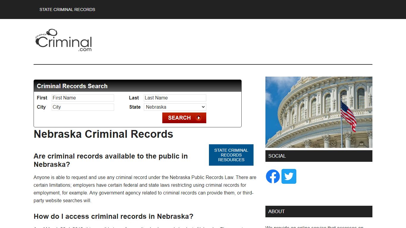 Nebraska Criminal Records